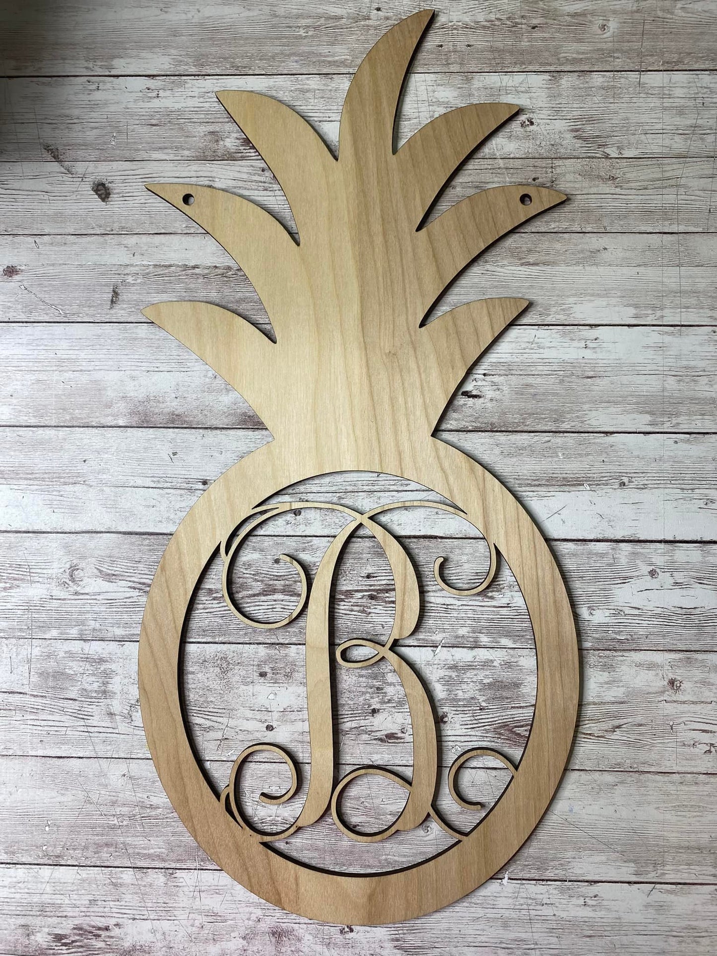 Pineapple Initial Door Hanger