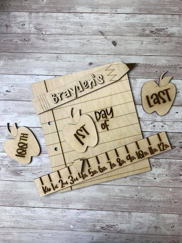 School Days Photo Prop