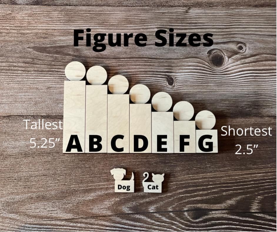 Wooden People Family Figure