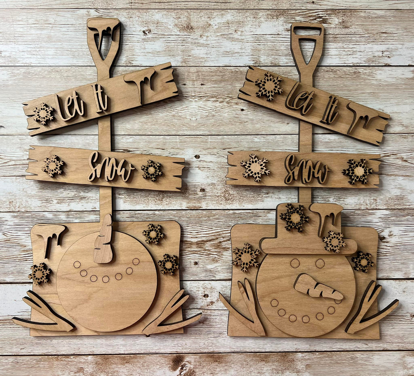 Let It Snow Shovel Signs
