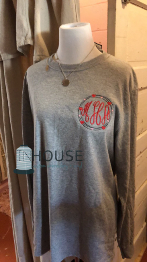 Heart Frame with Monogram Top