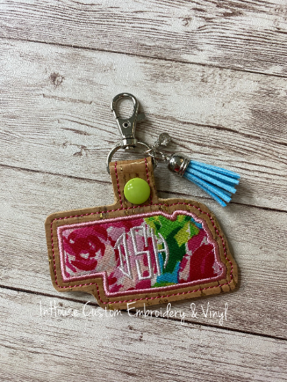 State Monogram Keychain