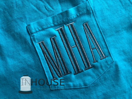 Comfort Colors Monogrammed Pocket Tee