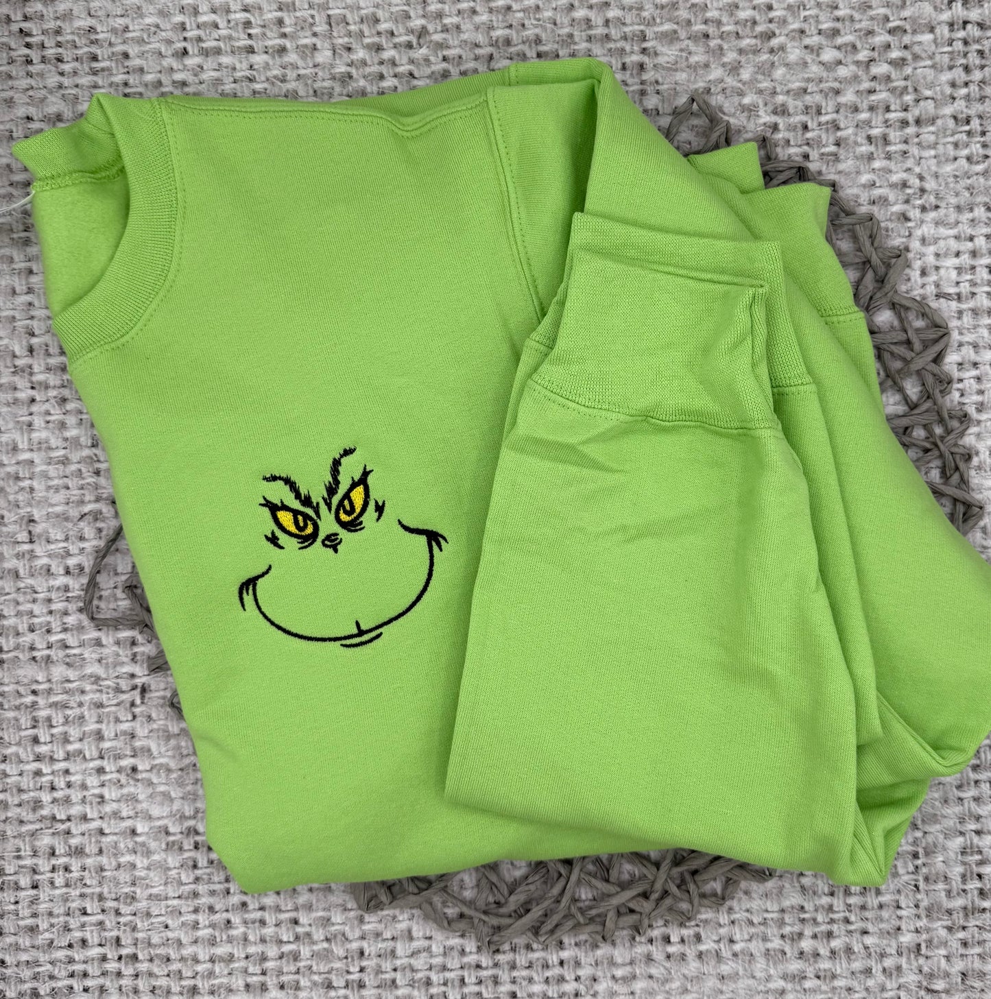 Mean One Embroidered Pocket Crewneck | Christmas Sweater