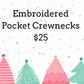 Mean One Embroidered Pocket Crewneck | Christmas Sweater