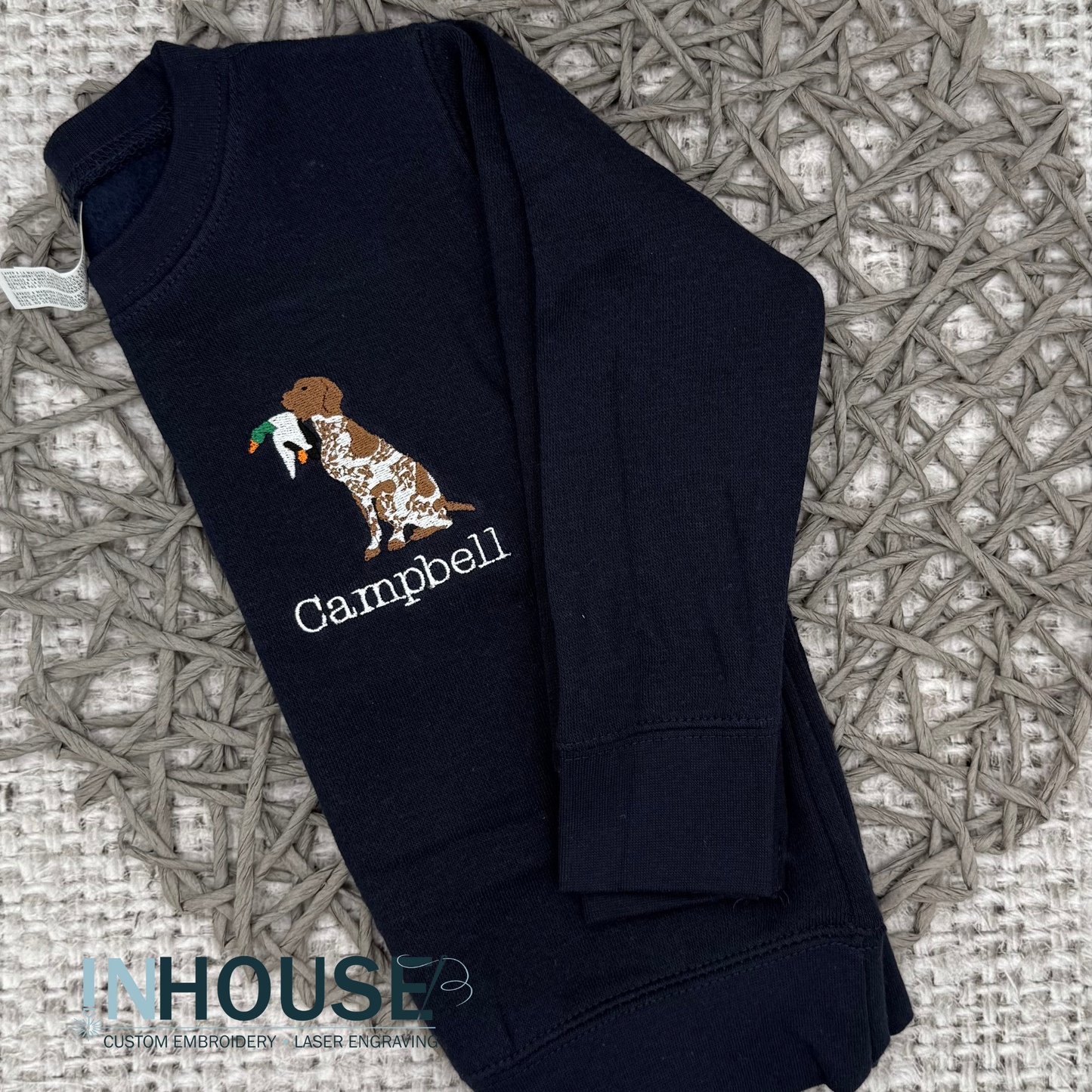 Mini Monogram Crewneck | Dog with Duck