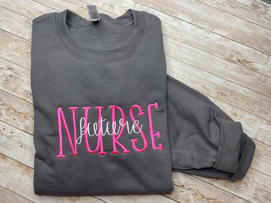 Wholesale Nurse Crewneck | Your choice of detail on top of Nurse