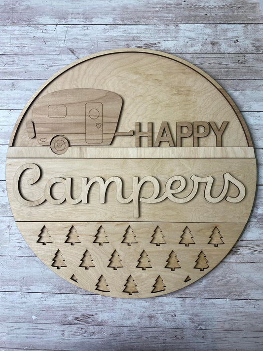 Happy Camper Door Hanger