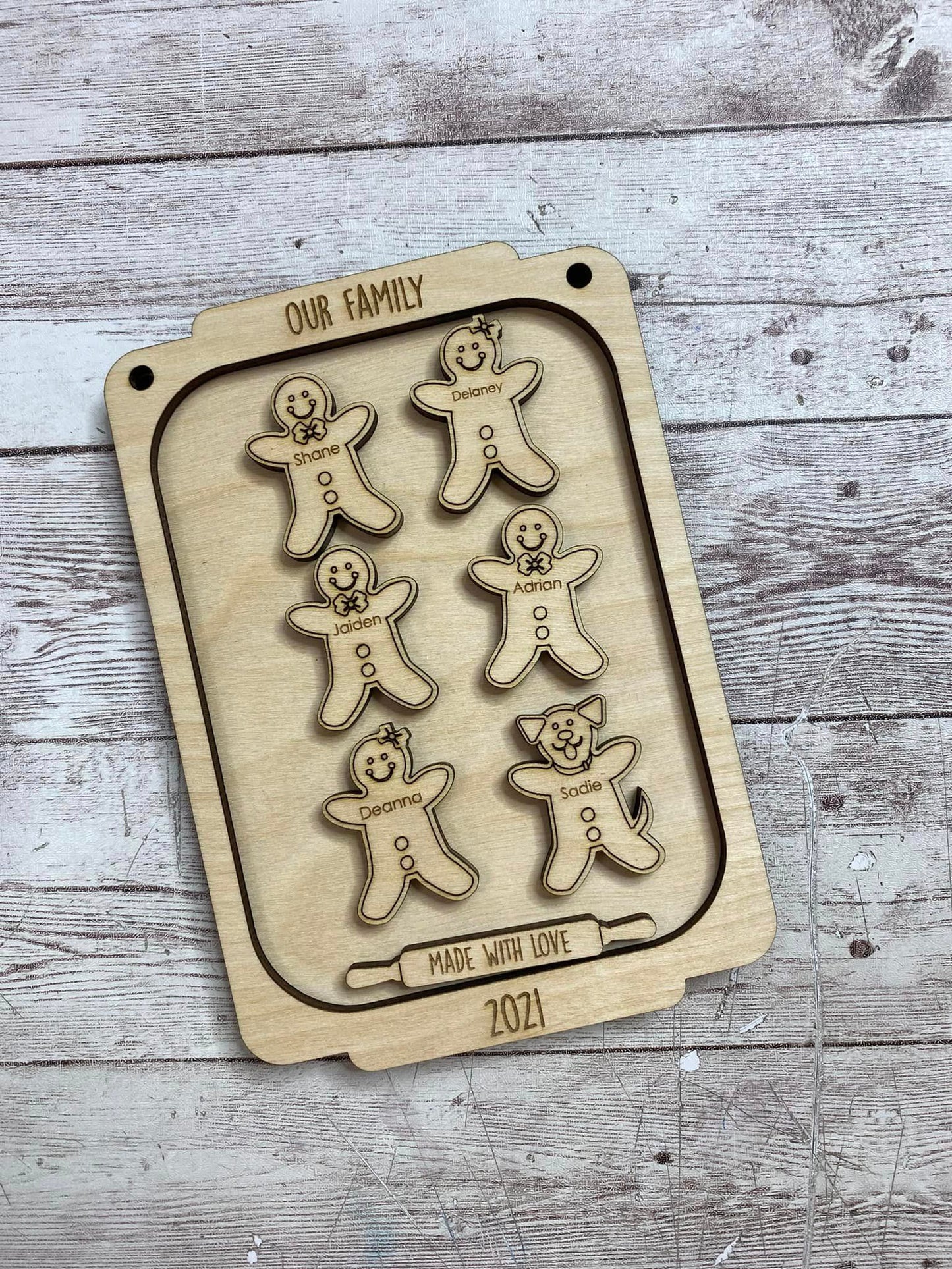 Gingerbread Family Cookie Sheet Ornament