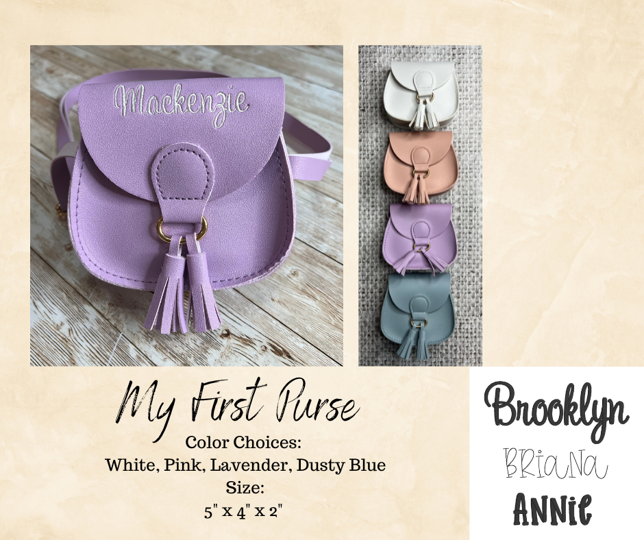 My First Purse with Personalization | Embroidered Little Girls Purse