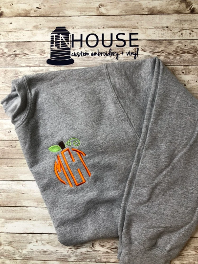 Monogram sales pumpkin sweatshirt