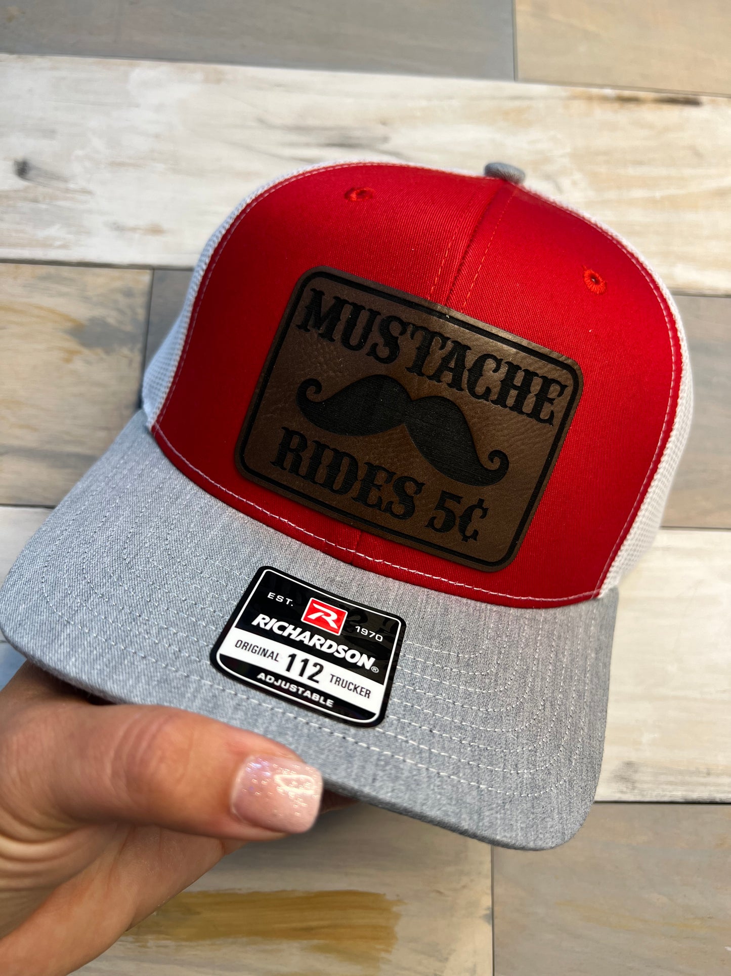 Mustache Ride Leather Patch Hat