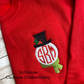 Embroidered Snowman Monogram Top